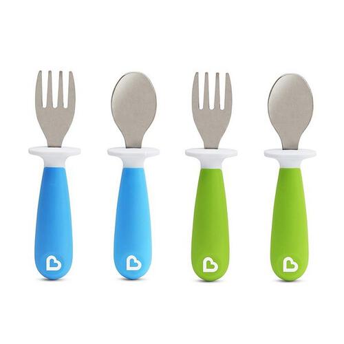 Munchkin Raise Toddler Fork And Spoon Set - Assorted