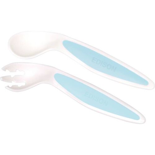 Edison Mama Fork and Spoon Baby With Case (Blue)