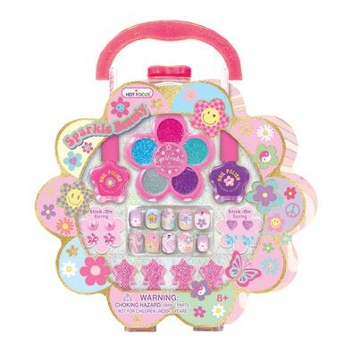 Hot Focus Sparkle Beauty Groovy Flower Cosmetic Set