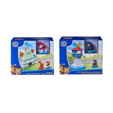 Paw Patrol Tower Mini Playset (Chase Adventure Tower + Marshall Fire Rescue) - Assorted