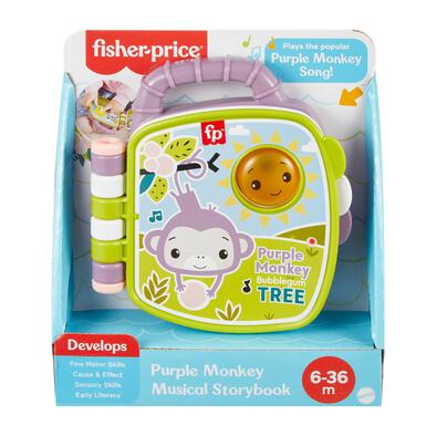Fisher Price Infant Purple Monkey Book