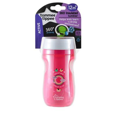 Tommee Tippee Insulated 360 Cup 260Ml (9M+)-Pink