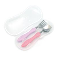 Edison Mama Fork and Spoon With Case (Grape / Tomato)