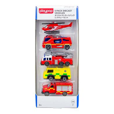 playpop 5-Pack Diecast Vehicles - Fire fighter