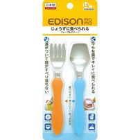 Edison Mama Fork and Spoon (Orange / Soda)