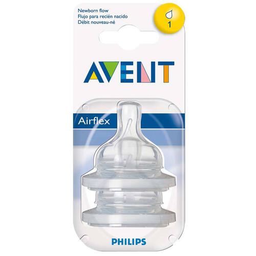 Philips Avent 2 Pack Teats Newborn 1 Hole