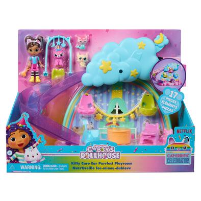 Gabby's Dollhouse Kitty Care Ear Purrfect Playroom Set