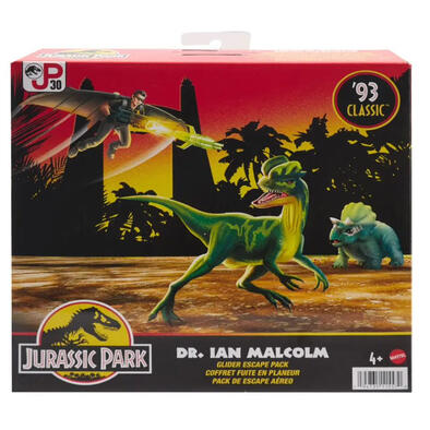 Jurassic World Dinosaur Jurassic Park Dr. Ian Malcolm Glider Escape Pack